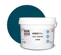 BOX DECO COULEURS Peinture murale acrylique aspect satin Aqua Déco - 10L, Bleu Canard