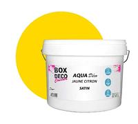 BOX DECO COULEURS Peinture murale acrylique aspect satin Aqua Déco - 10L, Jaune Citron