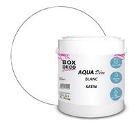 BOX DECO COULEURS Peinture murale acrylique aspect satin Aqua Déco - 2,5 L, Blanc