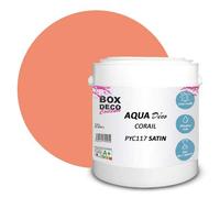 BOX DECO COULEURS Peinture murale acrylique aspect satin Aqua Déco - 2,5 L, Rose Corail
