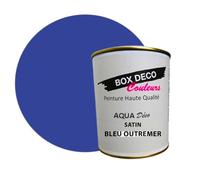 BOX DECO COULEURS Peinture murale acrylique aspect satin Aqua Déco - 750ml, Bleu Outremer