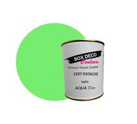 BOX DECO COULEURS Peinture murale acrylique aspect satin Aqua Déco - 750ml, Vert Pistache