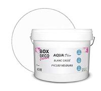 BOX DECO COULEURS Peinture murale acrylique aspect velours Aqua Déco - 10L, Blanc Cassé