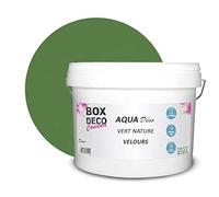 BOX DECO COULEURS Peinture murale acrylique aspect velours Aqua Déco - 10L, Vert Nature
