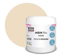 BOX DECO COULEURS Peinture murale acrylique aspect velours Aqua Déco - 2,5L, Beige Ivoire