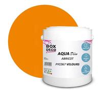 BOX DECO COULEURS Peinture murale acrylique aspect velours Aqua Déco - 2,5L, Orange Abricot