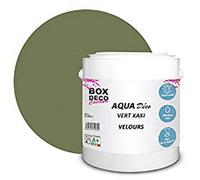 BOX DECO COULEURS Peinture murale acrylique aspect velours Aqua Déco - 2,5L, Vert Kaki
