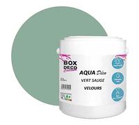 BOX DECO COULEURS Peinture murale acrylique aspect velours Aqua Déco - 2,5L, Vert Sauge