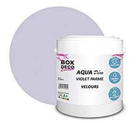 BOX DECO COULEURS Peinture murale acrylique aspect velours Aqua Déco - 2,5L, Violet Parme