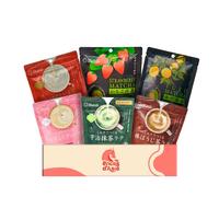 Box Découverte Latte Tsuboichi - Coffret 6 Saveurs Japonaises : Matcha, Yuzu, Hojicha, Jasmin, Oolong & Fraise - Lattes Instantanés Chauds ou Froids - Idée Cadeau Thé Japonais