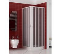 Box doccia Luna 70x70 cm pvc apertura a soffietto angolare