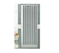 Pinto Porte-paroi de douche PVC Vergine 130 cm - Blanc mat - Fumé - Réversible - Pliante