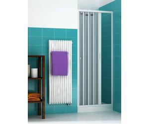 Box doccia nicchia Libertè 140x H185 cm in pvc a soffietto