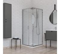 Box douche ponsi rectangulaire avec deux portes coulissantes série Gold - (73 - 75 x 88 - 90 cm)