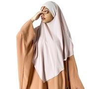 Box for sister - Khimar Court Femme - Voile Mousseline Léger - Facile à enfiler et Bonnet intégré en Jersey - Mode Musulmane Premium - Idéal Port quotidien ou Prière - Rose