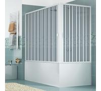 Box Galassia 70x150 H150 cm Baignoire pliante en PVC avec deux portes d’angle ou
