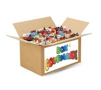 BOX GOURMANDE | 2kg de Mini-Chocolats Célébrations, Kinder,Pâtes de Fruits & Oursons en Guimauve Cémoi