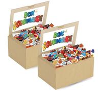BOX GOURMANDE | 2x1kg de Mini-Chocolats Célébrations, Kinder,Pâtes de Fruits & Oursons en Guimauve Cémoi