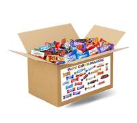 BOX GOURMANDE | Assortiment de 1,55 kgs de Bonbons de Chocolats individuels | Célébrations, Kinder, Milka, Daim, Toblerone | A Partager