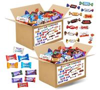 BOX GOURMANDE NOEL | 2 Assortiments de 100 Bonbons au chocolat emballés individuellement | Célébrations, Kinder, Milka, Daim, Toblerone | 2x780g de friandises à Offrir ou à Partager à Noël