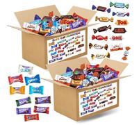 BOX GOURMANDE NOEL | Assortiment de 2×100 bonbons au chocolat Célébrations, Kinder, Milka, Daim, Toblerone |2x780g