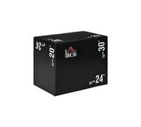 HOMCOM Box Jump pliometrie 3 en 1 Appareil Musculation Fitness plyobox pour Box Training 51/61/75 cm PE Noir