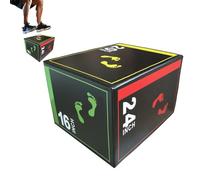 Box Jumps at Home Gym Boîtes à sauter pliométriques antidérapantes pour squats, vitesse 40 x 50 x 60 cm, soulevé de terre, saut, équilibre et équipement d'entraînement de base pour débutants, jeunes