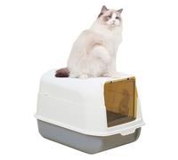 Box litière avec Couvercle, 18x13x12 Pouces à litière Couverte Amovible, Toilettes pour Chats en Plastique à l'épreuve des éclabous