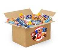 Box Lu - Assortiment de 105 Biscuits Pocket | 7 variétés emballées individuellement - Idéal pause café, bureau, goûter et partage - facile à emporter