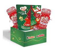 Box Noël Kinder Nutella - 2 Chaussettes Nutella (2x209g), Calendrier de l'Avent Kinder pour 2 (336g) - Idée Cadeau Chocolats à Offrir - 754g