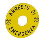 box of 10 Schneider Electric ZBY8630 ETIQUETTE ARRET URGENCE