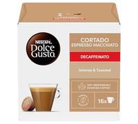 Capsules de café avec étui nescafé dolce gusto 94314 espresso macchiato decaffeinato (16 uds)