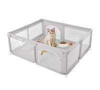 Box per Bambini con Succhiatori, Versione potenziata 2025 Recinto per Baby Tessuto Oxford 300D, Centro Attività per Bambini, Facile da Montare e da Pulire-1,5 * 1,5 cm - (grigio)