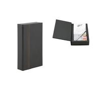 Box porte-addition tendance en simili cuir noir - Noir - 4 cm