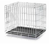 Cage de transport - TRIXIE - 64 × 54 × 48 cm - Galvanisée - Pliable - Pour chien moyen