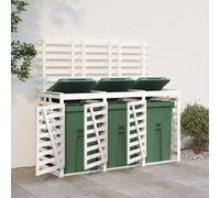 Box pour poubelles 3 tonnes blanc pin massif