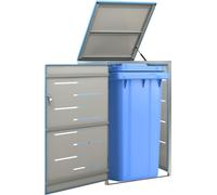 Box pour poubelles pour 1 tonne 69x77,5x112,5 cm acier inoxydable