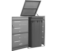 Box pour poubelles pour 1 tonne 69x77,5x112,5 cm acier inoxydable