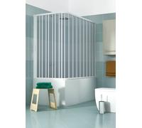 ROLLPLAST Cabine de baignoire en PVC à soufflet 2 côtés Porte Unique 70 x 160/170 x H150 cm