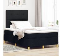 Box Spring VidaXL avec Matelas Noir 120x200 cm en Tissu