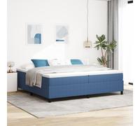 Box Spring Vidaxl Bleu 200x200 Cm En Tissu Corde Bleu