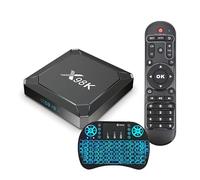 Box TV Android 13.0, RK3528 Quad-Core 64 Bits Arm Cortex-A53, Wi-FI Double Bande 2,4/5,8 Ghz, LAN 10-100 Mbps, BT4.1, H.265, UHD 4K, avec Mini Clavier sans Fil,4gb+32gb