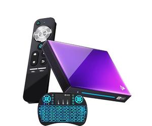 Box TV Android 14.0, H96MAX M9 8 Go RAM 128 Go ROM Puce Quad-Core RK3576, Compatible Wi-FI 4K/8K 6 2,4 Ghz/5 Ghz Dual Wi-FI BT 5.0 3D HDR10 avec Mini-Clavier sans Fil,4gb+32gb