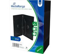 [BOX35-4] MediaRange pack de 5 boîtiers DVD 4 disques Noir