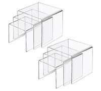 Boxalls 2 Set d'affichage acrylique Risers, Clear Produit Stands pour collections, Affichage de bijoux Vitrine étagère pour cupcake Candy Dessert Décorations de table