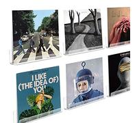 Boxalls Lot de 6 étagères Acrylique Vinyle Enregistreur Montage murale, Transparentes Enregistrement Album Support Afficher votre écoute quotidienne dans le style （17.8Lx3.8Wx4.3Hcm）