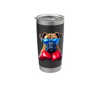Boxe Boxeur Allemand Chien Kickboxing Cooles Gobelet isotherme en acier inoxydable double paroi