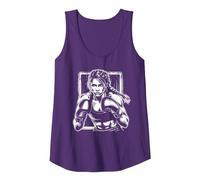 Boxe Boxeuse Femme Fille Boxeur idée Motif Boxing Boxe Débardeur, Femme, Violet, XXL