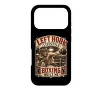 Boxe Crochet Gauche Lifestyle Old School Prizefighter Boxer Coque pour iPhone 17 Pro