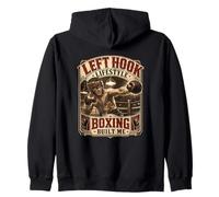 Boxe Crochet Gauche Lifestyle Old School Prizefighter Boxer Sweat à Capuche